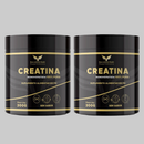 Kit com 02 Creatinas Mono Hidratada 100% Pura Pote de 300g Sem Sabor