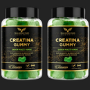 Kit com 02 CREATINA GUMMY BONE SABOR MAÇA VERDE POTE 60 GOMAS