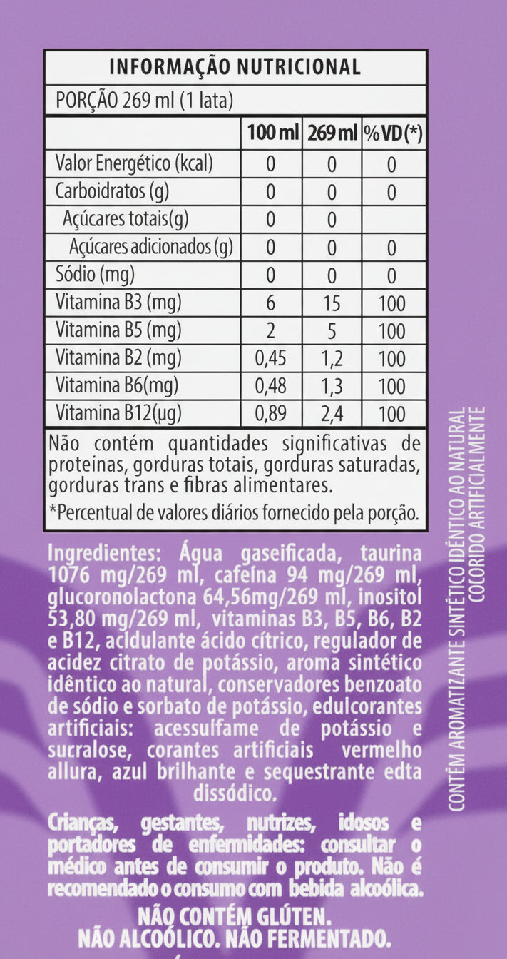 ENERGY DRINK BONE SABOR AÇAI ZERO