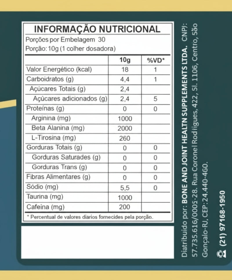 PRÉ TREINO BONE SABOR BLUE ICE 150G