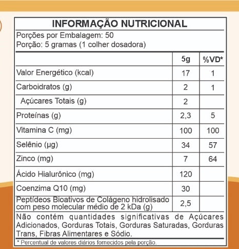 COLÁGENO HIDROLISADO E AH BONE SABOR ABACAXI C\ HORTELÃ 250 G
