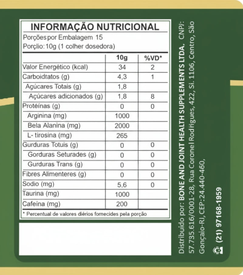 PRÉ TREINO BONE SABOR MAÇA VERDE 150G